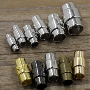 Круглые медные магнитные застежки под античную бронзу, для браслетов из кожаного шнура сделай сам, для изготовления ювелирных изделий, 5 шт.лот, 3456810 мм