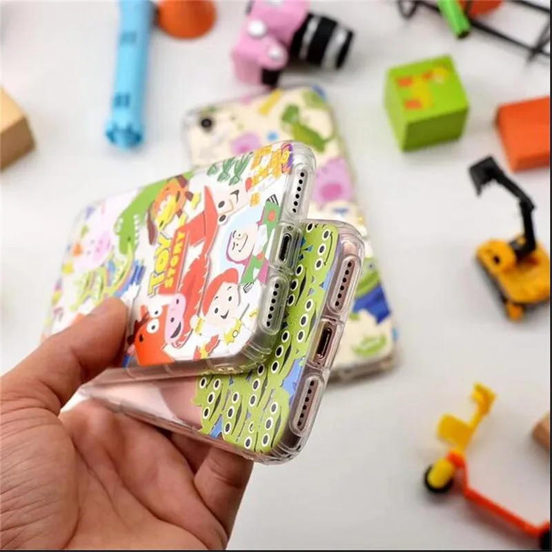Для iPhone6 6splus 7 плюс прекрасный Toy story тиснение воздушной подушке ТПУ задняя крышка