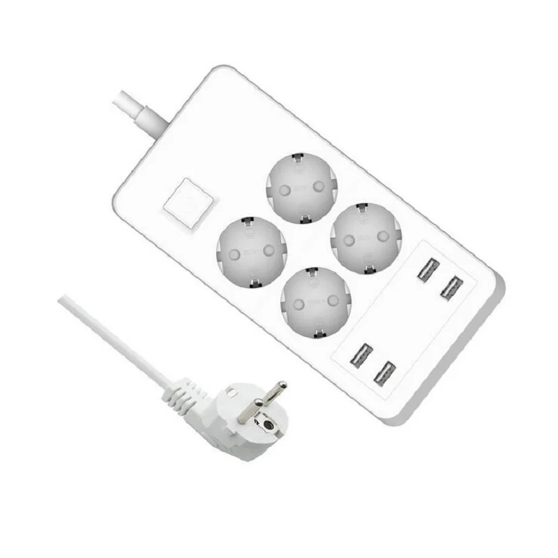 WiFi Smart Power Strip EU Plug Защита от перенапряжения 4 гнезда с usb портом переключатель