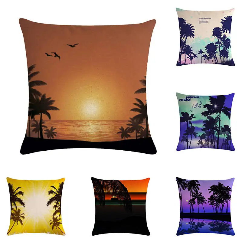 

Летняя стильная наволочка для подушки, наволочка для подушки с рисунком дерева, хлопковая наволочка для подушки, декоративные подушки с цве...