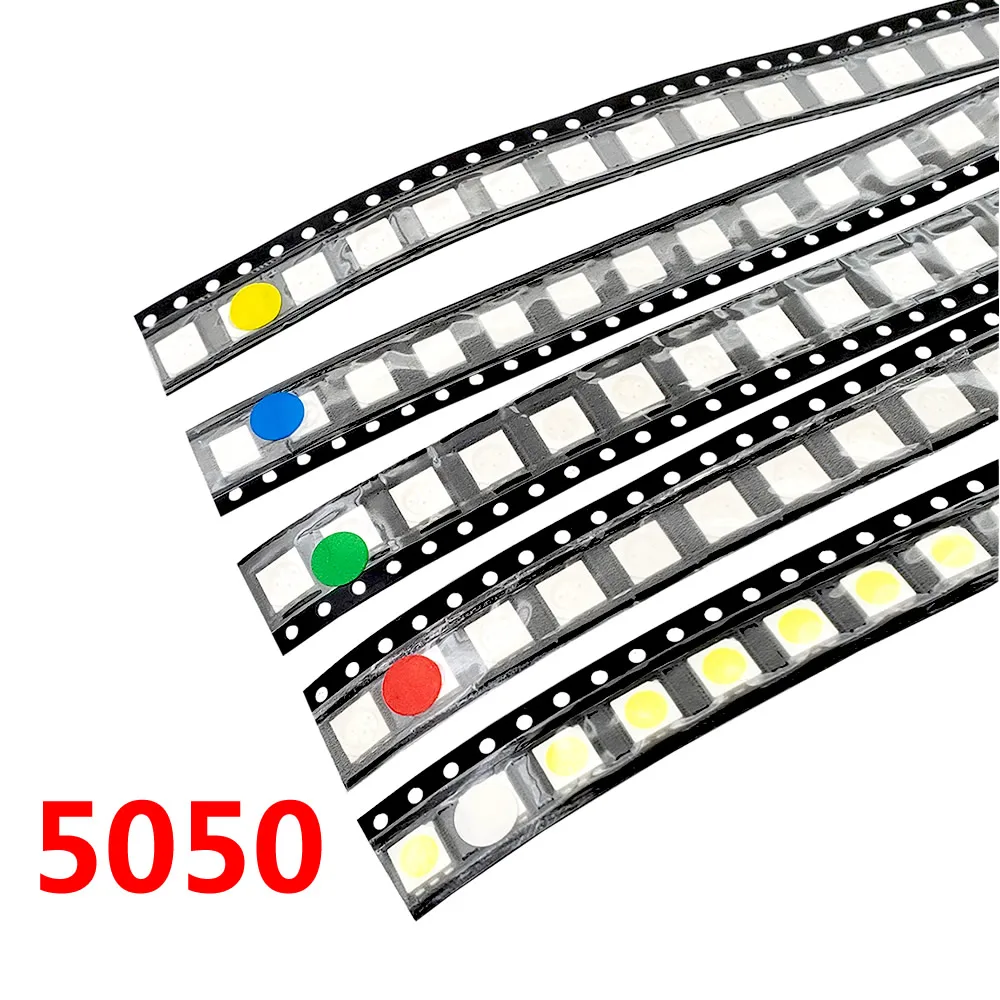 Светодиодный диодный набор 100 шт. = 5 цветов x 20 0603 0805 1206 1210 5050 светодиодный SMD