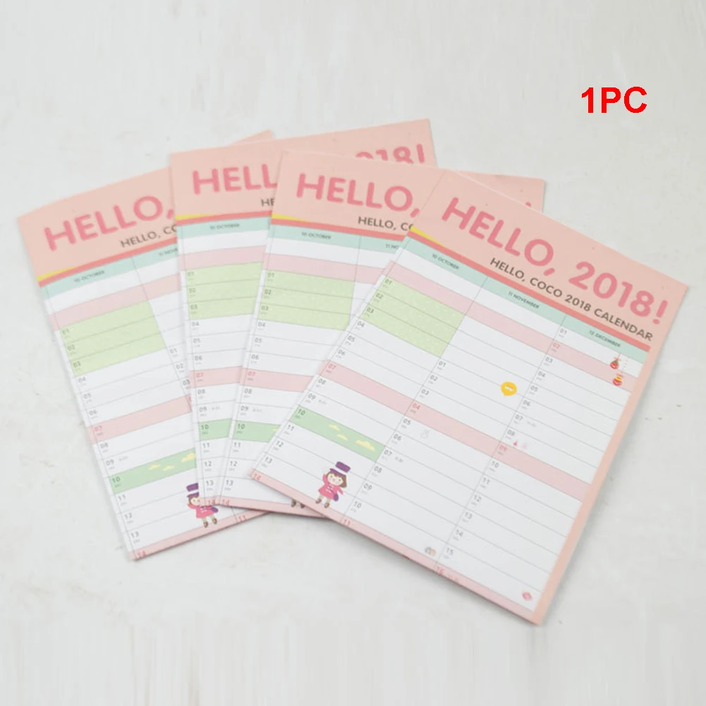 1 шт. красочные календари-наклейки год Ежемесячный день для планирования