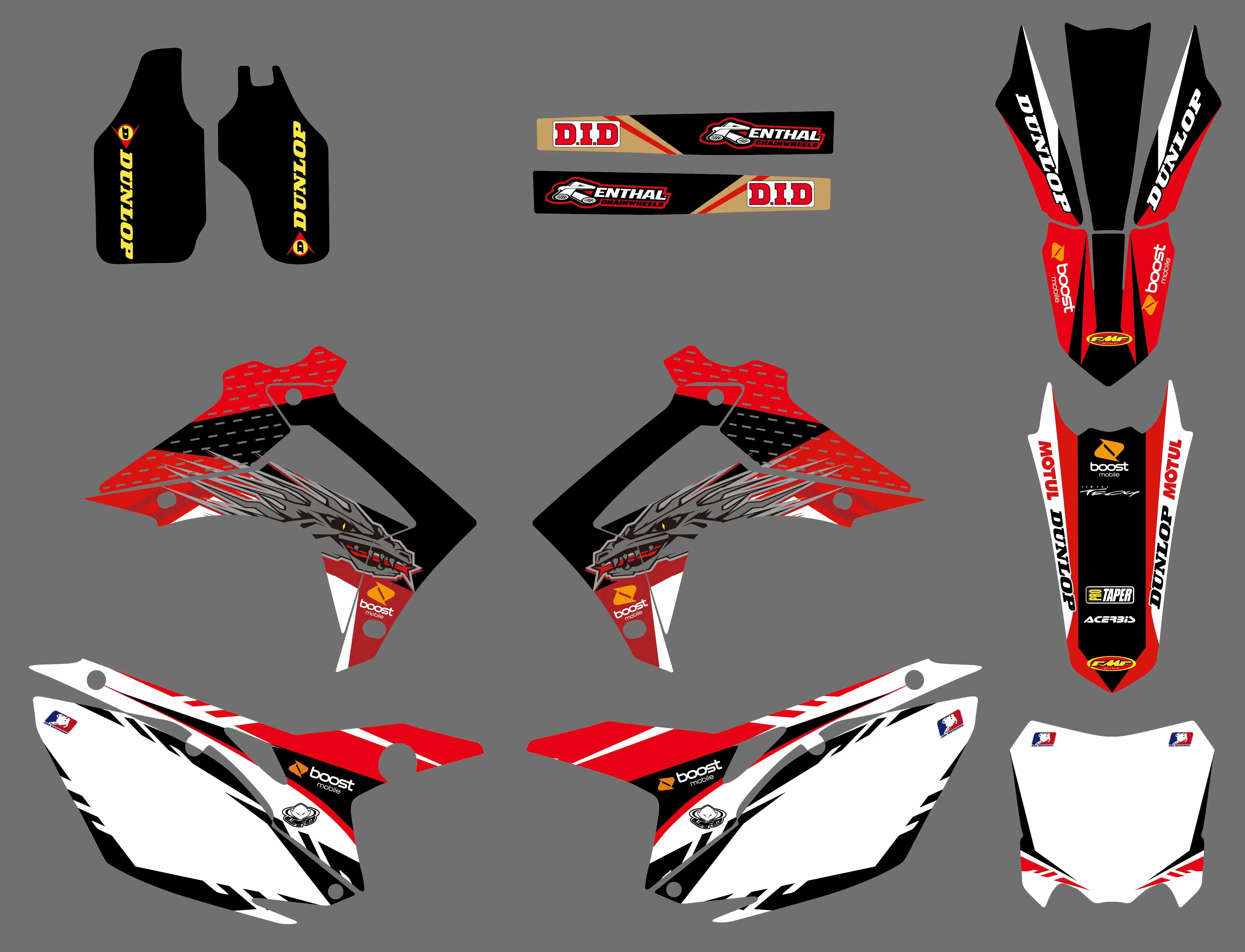 0412 Мотоцикл наклейки Графика Стикеры комплект для Honda CRF250R CRF250 CRF450R CRF450 2013-16 CRF 250R 250 450R 450 - Цвет: 0412