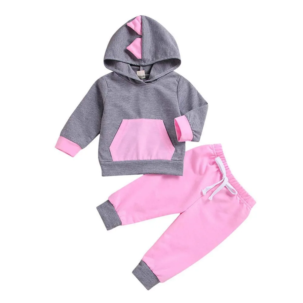 Newborn Baby Boys Girls Unisex Infant Clothes New Arrival Toddlers Long Sleeves Hoodies Cartoon Sweater Tops + Casual Pants | Детская