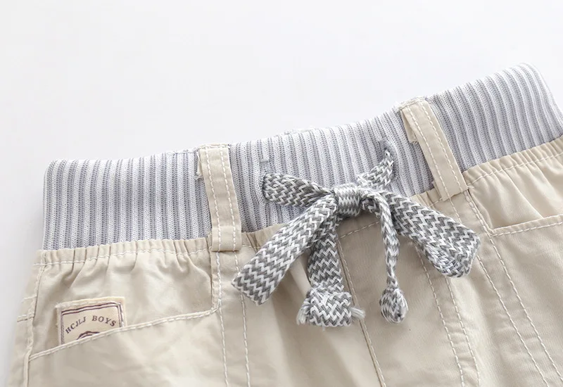 Новинка 2018 года летняя детская одежда хлопковые шорты в полоску с поясом для