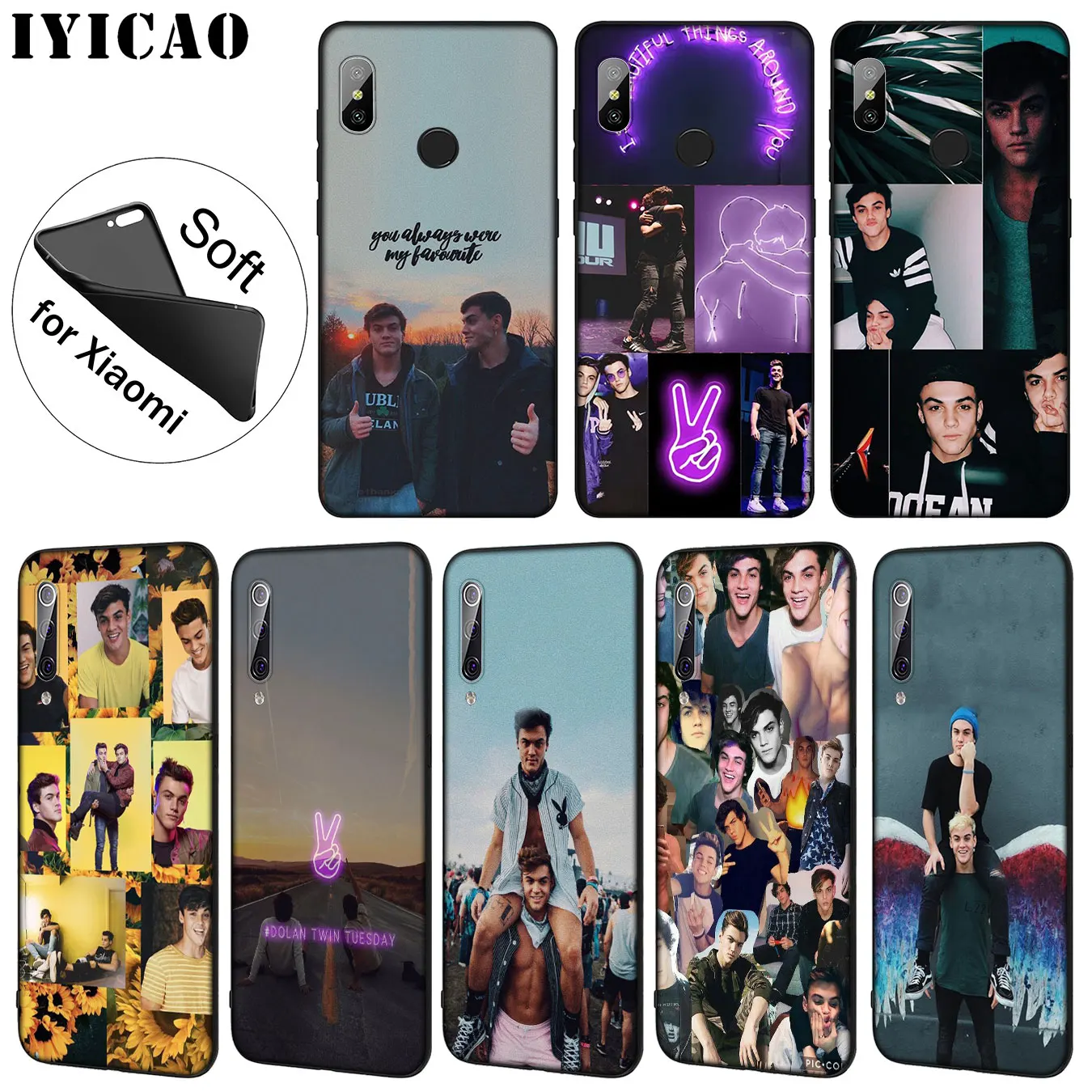 IYICAO dolan twins Мягкий силиконовый чехол для телефона Xiaomi Mi 10 9 9T CC9 CC9E 8 SE A3 Pro A1 A2 Lite 6