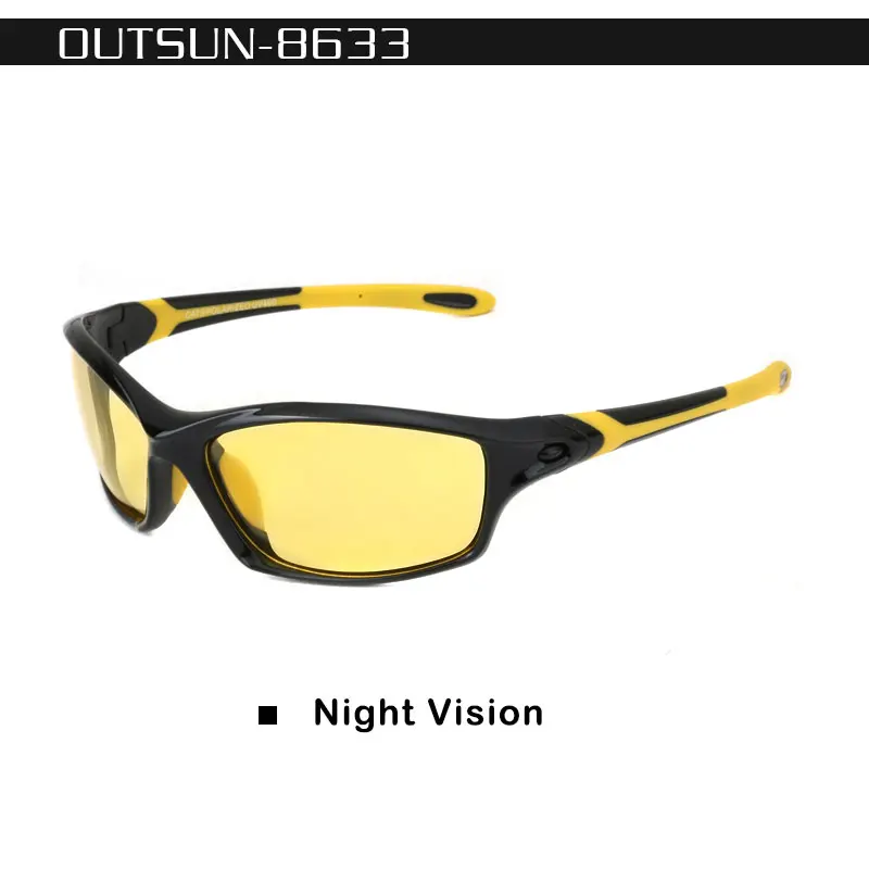 OUTSUN, мужские поляризованные солнцезащитные очки, UV400, линзы, очки TR90, очки, фирменный дизайн, защита от солнца, спортивные солнцезащитные очки, F8633 - Цвет линз: night vision