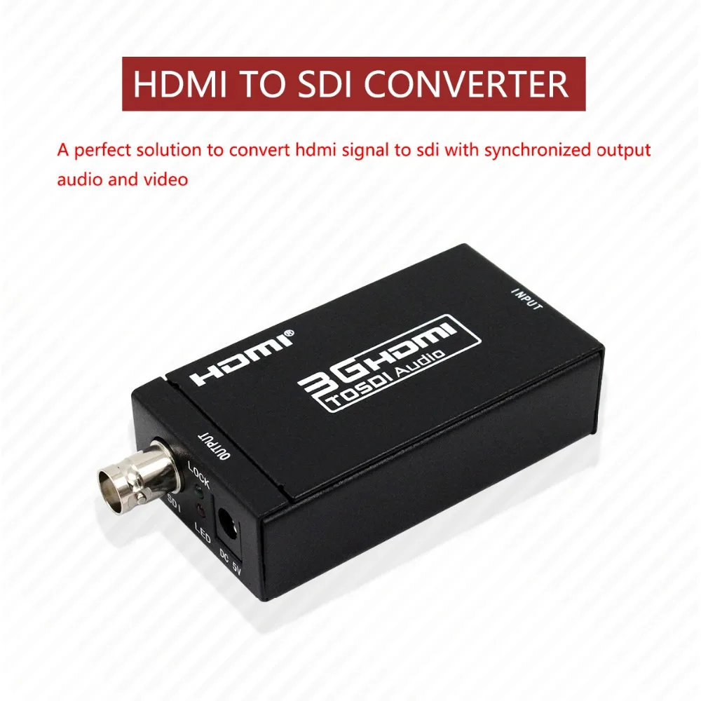 HDMI2SDI Mini 3G HDMI to SDI Converter Box HDMI to SDI HD-SDI 3G-SDI Adapter EU/US Plug Wholesale
