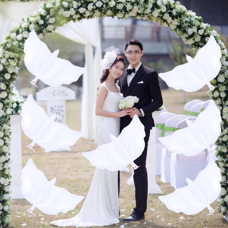 CEVENT 2 шт./лот Летающий белый голубь свадебные шары символ мира птичий шар фольги