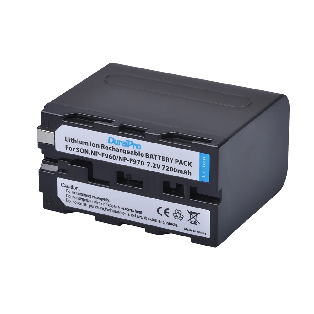 Аккумулятор DuraPro 7200 мАч для SONY F950 F960 F330 F550 F570 F750 F770 MC1500C 190P 198P HD1000C|battery for sony|np-f960