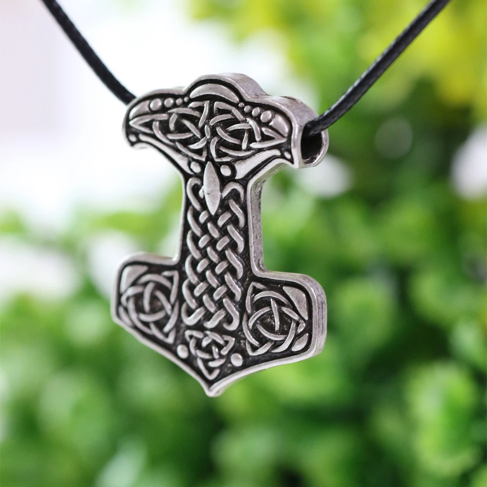 10 шт. скандинавский Молот Тора с вороной головой кулон ожерелье оригинальные