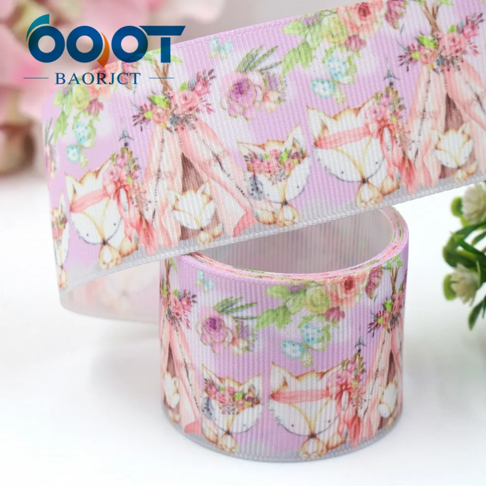 OOOT BAORJCT I-19221-411, 38 мм, 10 ярдов мультфильм термотрансферные печатные корсажные ленты, лук кепки DIY аксессуары украшения