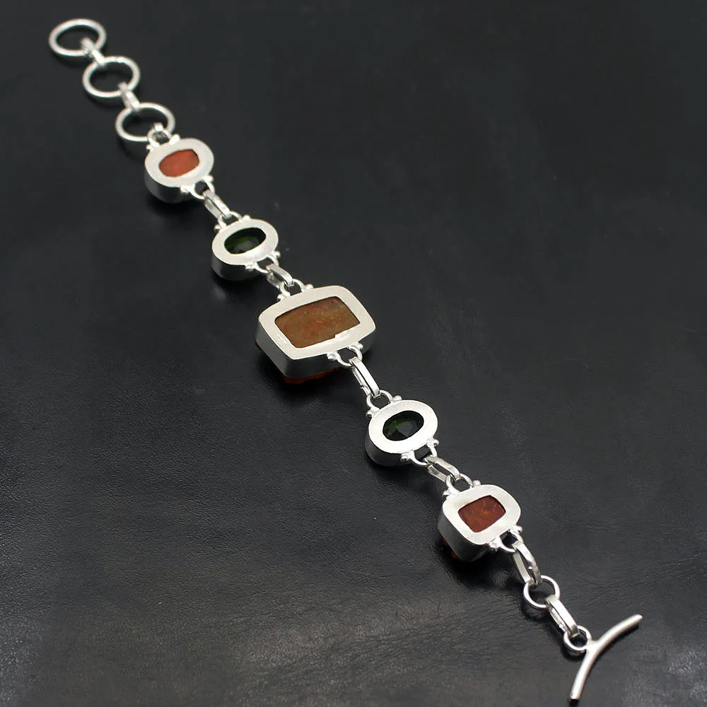 Великолепный натуральный Титан Зеленый Перидот 925 стерлингового серебра цвет