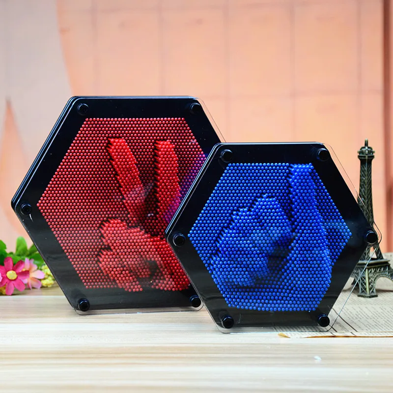 

Dropshipping 3D Clone Pin Art Plastic Toy Pinart Shape Pin Art Shoumo Colorful Needle Child Get Face Palm Model Home Decor