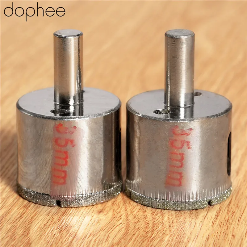 Dophee 2 шт. 35 мм с покрытием Diamond Core сверла Стекло плитка Гранит Мрамор керамики