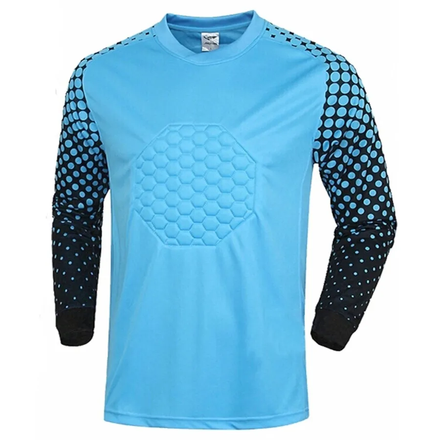 018 blue jerseys Детское футбольное Джерси для мальчиков, рубашки, трикотажные изделия для вратаря, survetement, футбольные тренировочные штаны, топы, быстросохнущие, с принтом, на заказ - Цвет: 018 blue jerseys