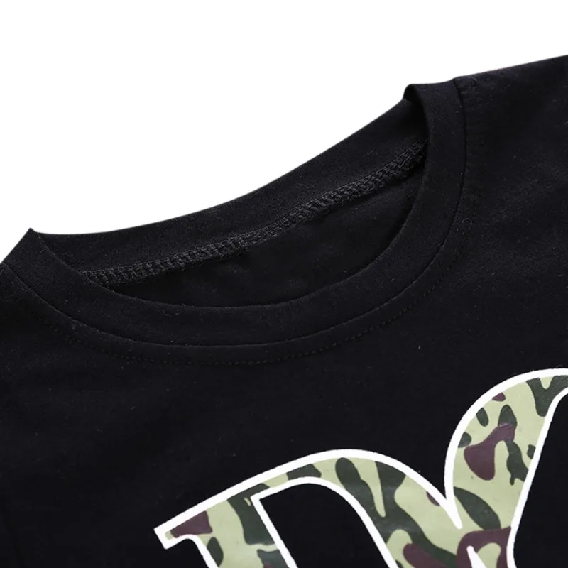 Boy's Sets 2Pcs Summer Kids Boys T-Shirt Pants Set Letter Print Shirt Casual Camouflage Boy Clothes | Детская одежда и обувь