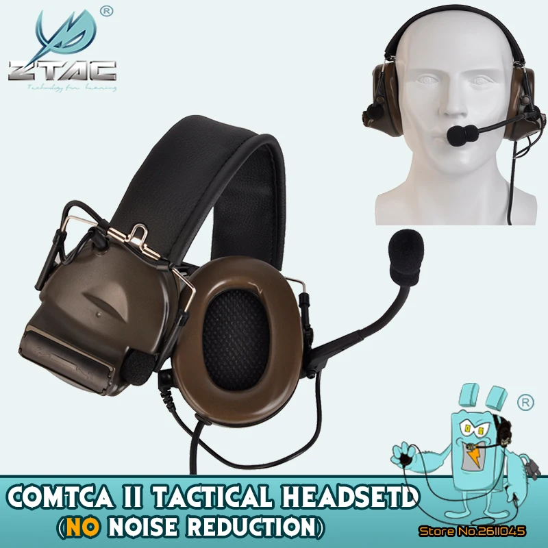 Z TAC тактическая гарнитура Comtac II без шумоподавления коммуникационная для Walkie talkie