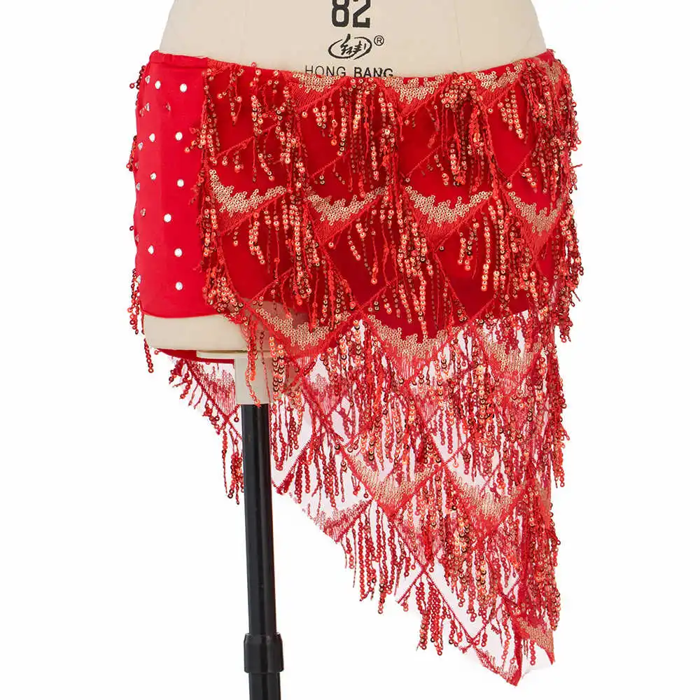 Red Pant Комплект для танца живота, бюстгальтер с блестками, штаны, 2 предмета, костюм для танца живота, костюм для восточных танцев, для танца живота, тренировочный костюм, набор для женщин - Цвет: Red Pant