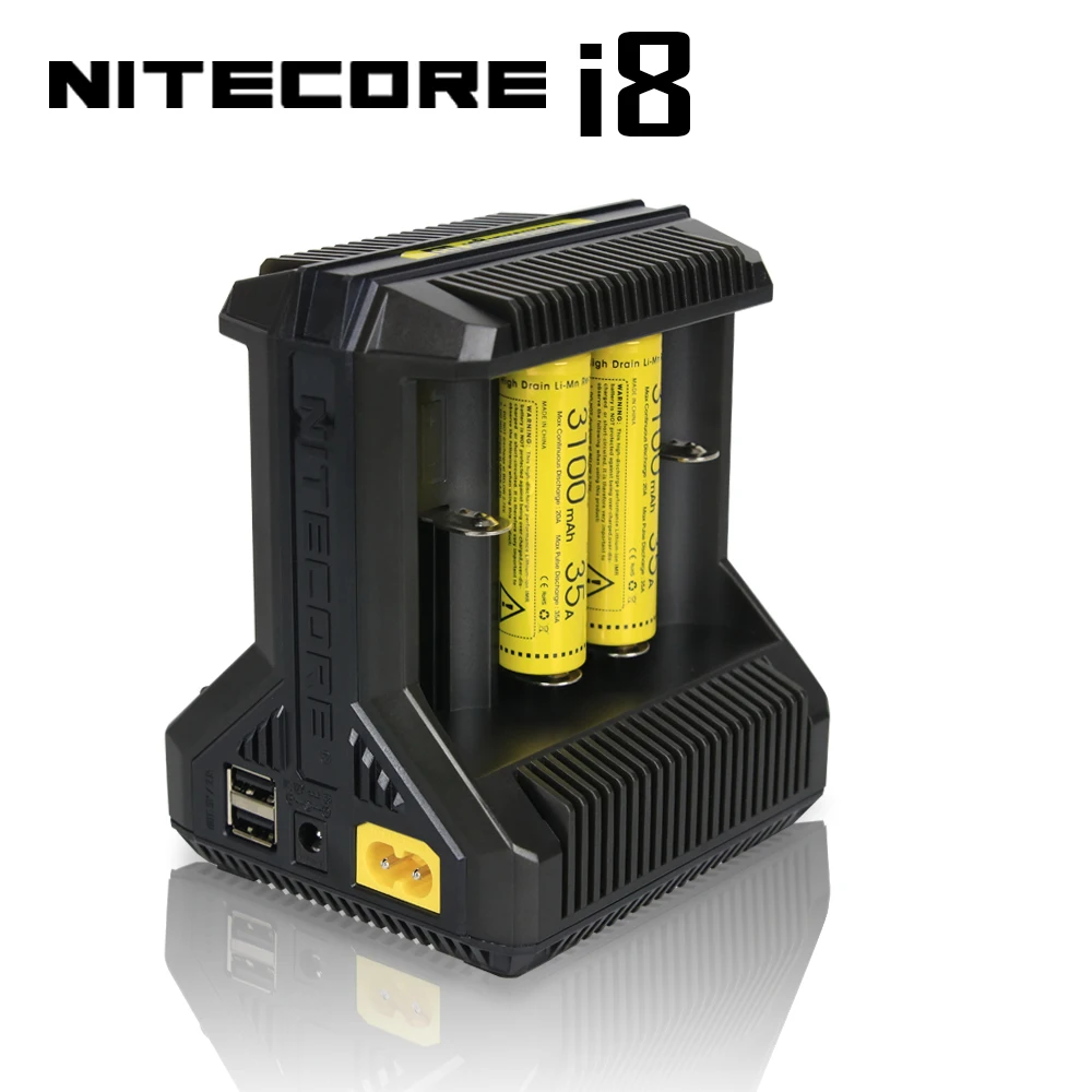 Nitecore i8 Новое i4 i2 интеллектуальное зарядное устройство 8 слотов всего 4A выходное