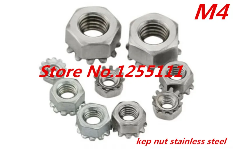 100 шт./лот M4 Kep гайка из нержавеющей стали 304|steel stainless|steel nut |