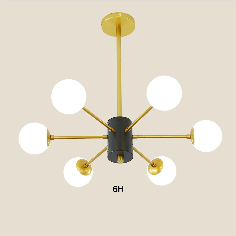 Современные Люстры светодиодные золотые люстры железный блеск de teto домашние