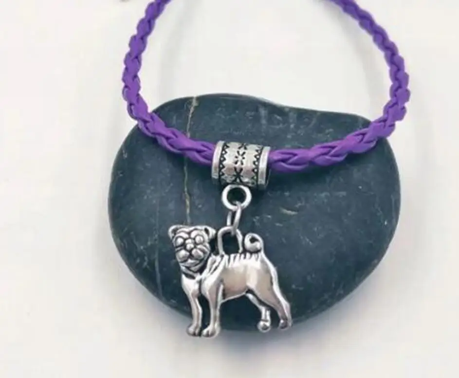 10 шт./лот браслет с подвеской Я люблю собак и животных такса удача ювелирные