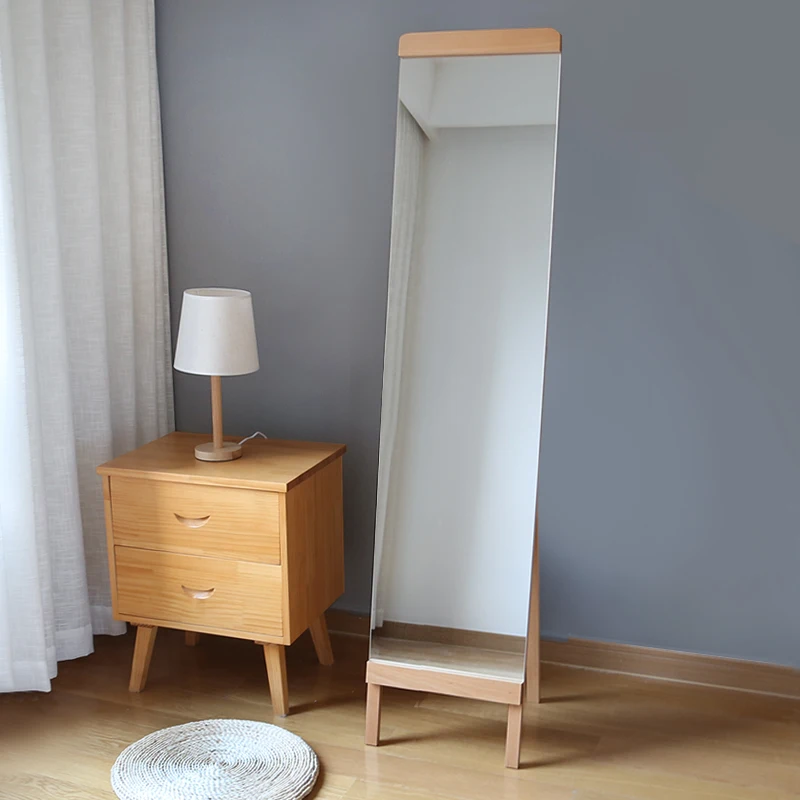 Цельное дерево полное зеркало в полный рост простые спальни напольные зеркала