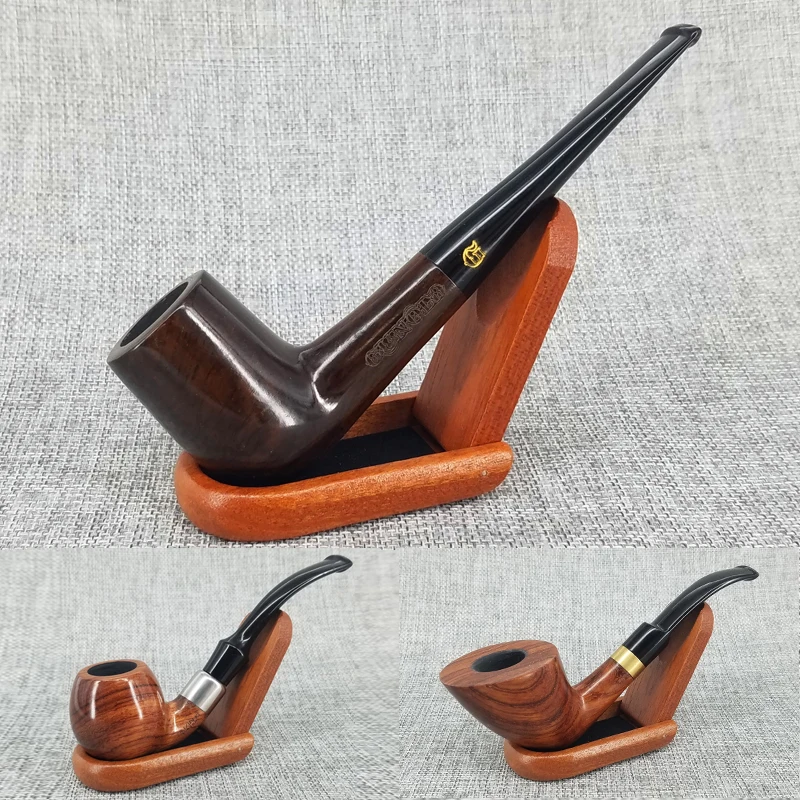 Бесплатная 6 Курение PipeTools Набор Деревянный Чтение Для Труб Черного Дерева