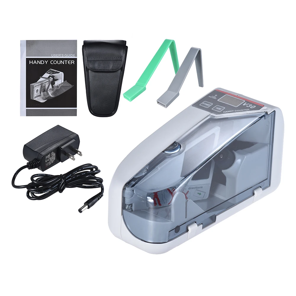 Mini Handy Bill Cash Banknote Counter Money Currency Counting Machine AC or Battery Powered |