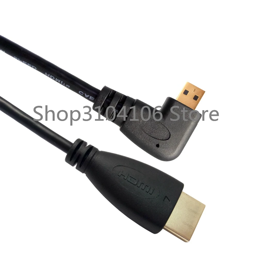 (100pcs/lot) Micro HDMI Cable Left/Right Angled 90 Degree HDMI-compatible to for Digital camera and phones | Электроника