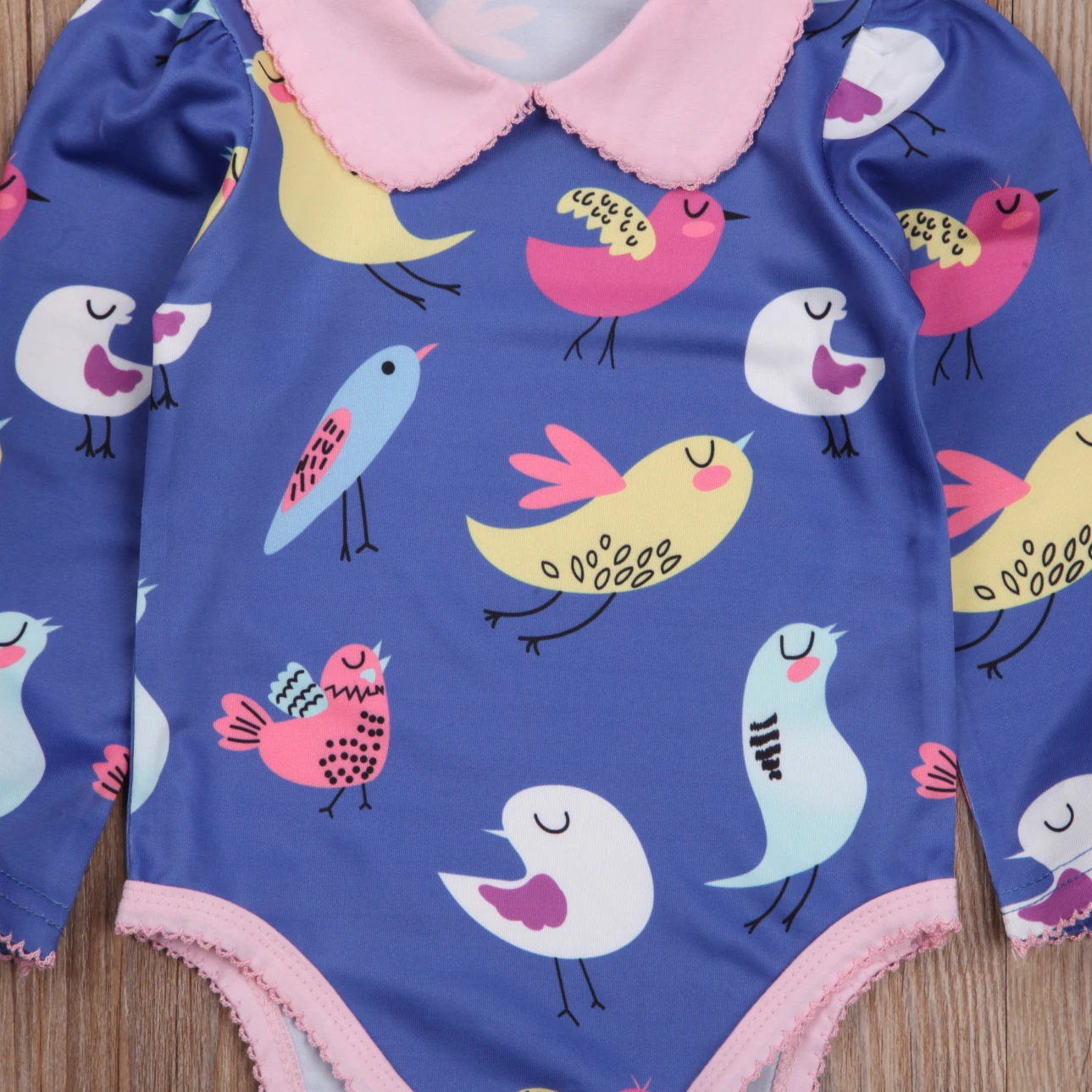 2018 костюм для новорожденных девочек с длинными рукавами и воротником в виде