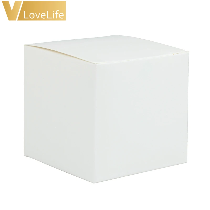 50 шт./партия 5x5x5 см крафт-бумага Свадебные конфетные коробки три цветная бумага квадратная для подарка коробки для конфет для домашних принадлежностей
