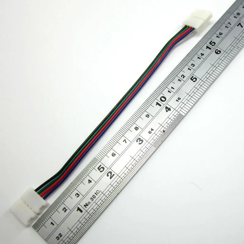 20 шт./лот 10 мм 4-контактный для 5050 RGB СВЕТОДИОДНЫЕ ленты разъем бесплатный пайки easy