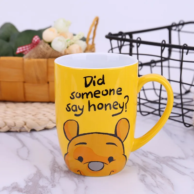 bear cup 350 ml мультфильм Минни кружка Cute bear в форме шариковой ручки молочные чашки Прекрасный Микки чашка для завтрака для детей Рождественский подарок - Цвет: bear cup