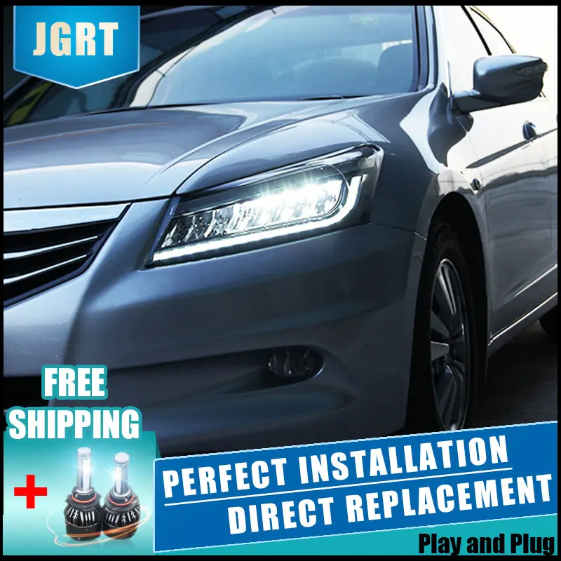 2 шт. светодиодный головной светильник s для Honda Accord 2008-2012 Автомобильный двойные
