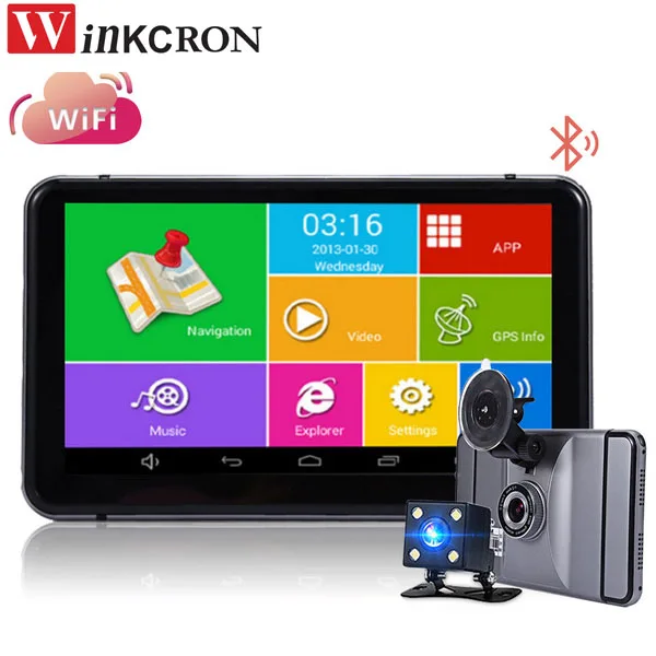

7 inch Android GPS Tablet GPS Navigation DVR Camera Rearview Camera WIFI Dash Cam video Recorder 8GB Truck Vehicle GPS Navigator