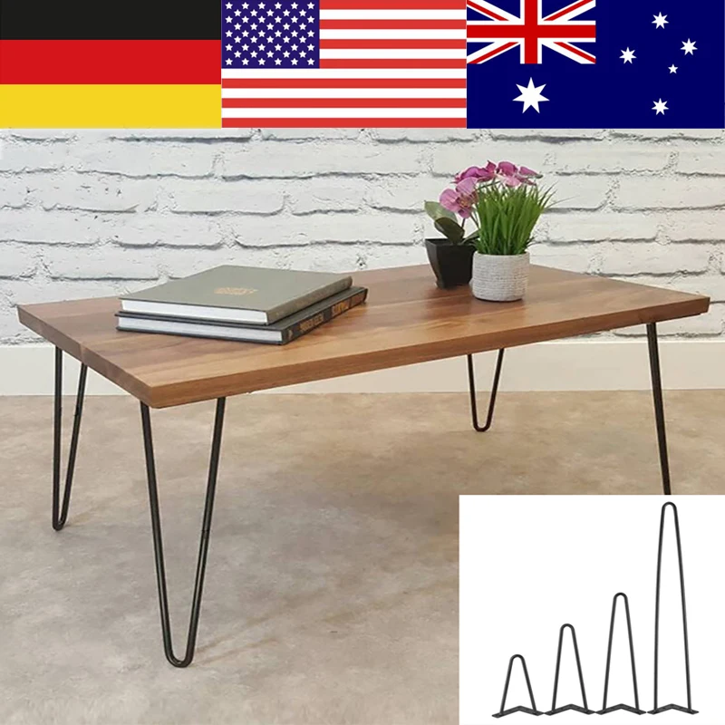 

4Pcs Iron Metal Table Desk Legs Home Accessories for DIY Handcrafts Furniture 8/12/16/28inch Table and Sofa Table Leg Feet