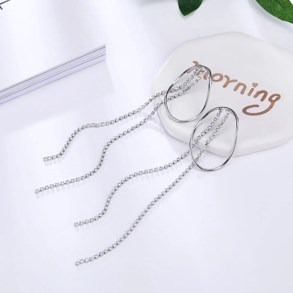 Модные круглые висячие серьги HanCheng с кисточками для женщин ювелирные изделия