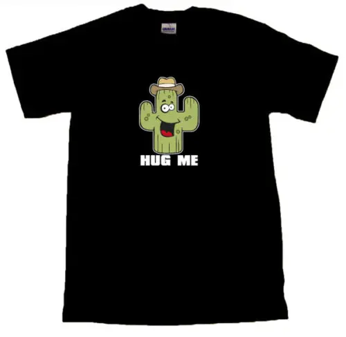 Футболка Hug Me С КАКТУСОМ все размеры # черная крутая Повседневная футболка
