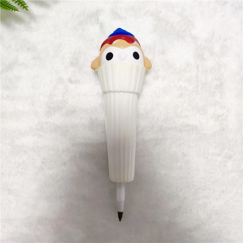 penguin Мягкий Единорог, кот, мороженое, панда, булочка, ручка, колпачок, канцелярский держатель для карандашей, топперы, медленно поднимающиеся, сжимаются, подарок на день детей, игрушка - Цвет: penguin
