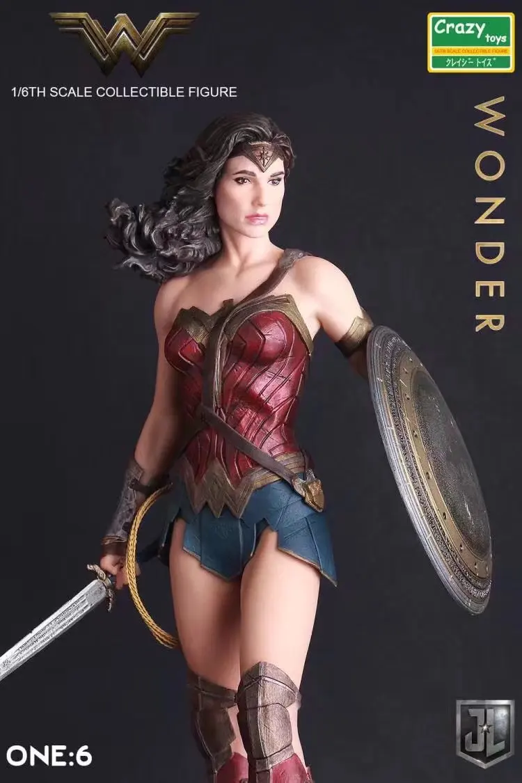 Сумасшедшие игрушки 1:6 DC Лига Справедливости Супер герой Wonder Woman ПВХ фигурка