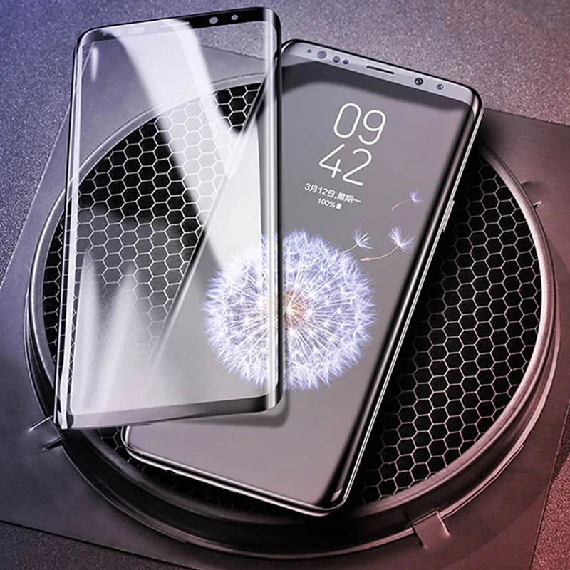 USAMS 0 33 мм экран для Samsung Galaxy S9 + ультра-тонкий 9H 3D стекло Plus изогнутый полный
