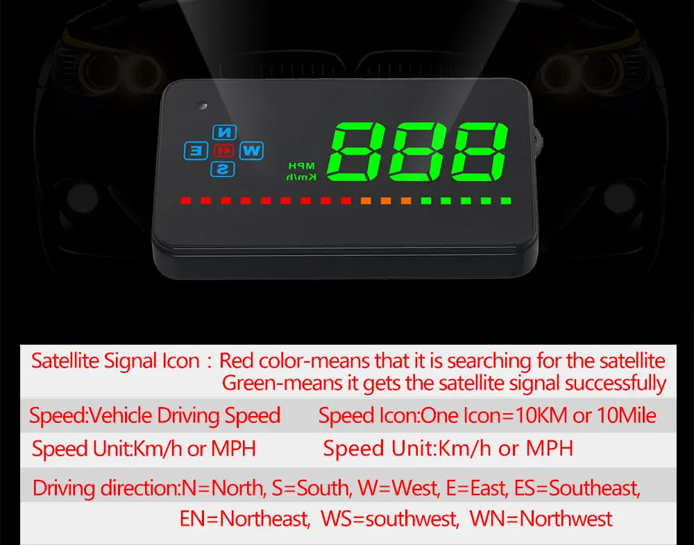 GEYIREN hud Дисплей автомобиля A2 HUD gps Спидометр Автомобильная электроника pantalla авто лобовое стекло для автомобиля велосипед Мотоцикл авто аксессуары