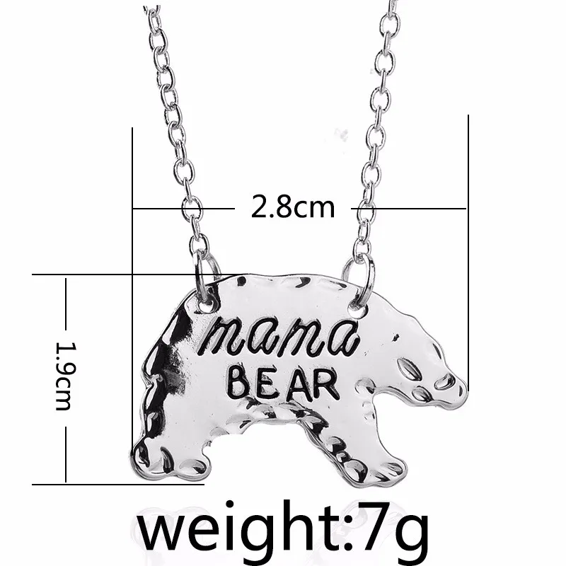 Mama Bear кулон мемориальное ожерелье цепочка ручная печать ювелирное изделие День