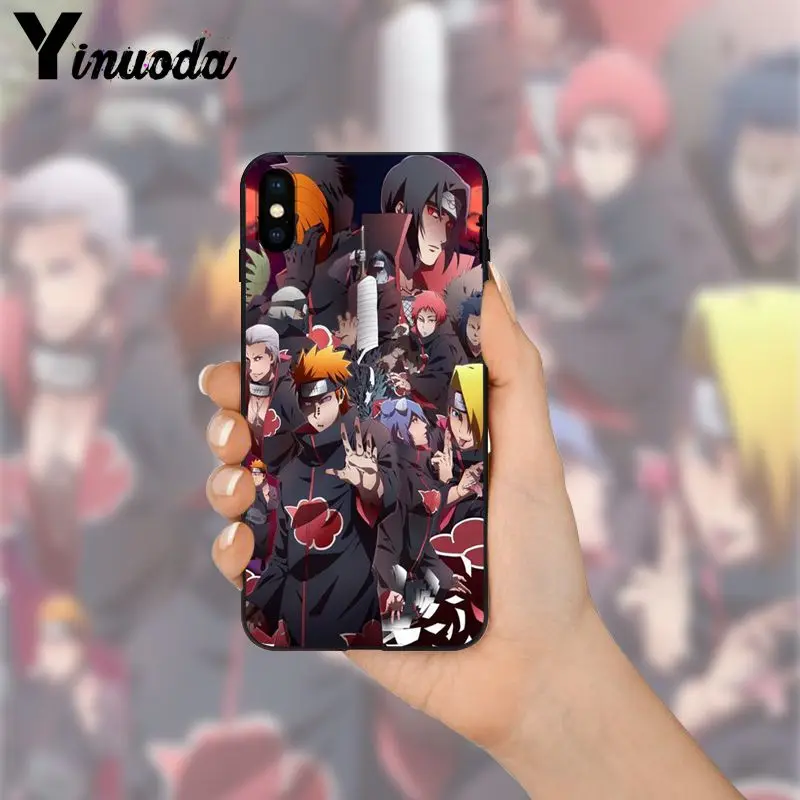 Yinuoda Naruto Akatsuki Custom Photo Soft Phone Case for Apple iPhone 8 7 6 6S Plus X XS MAX 5 5S SE XR Mobile Cases | Мобильные