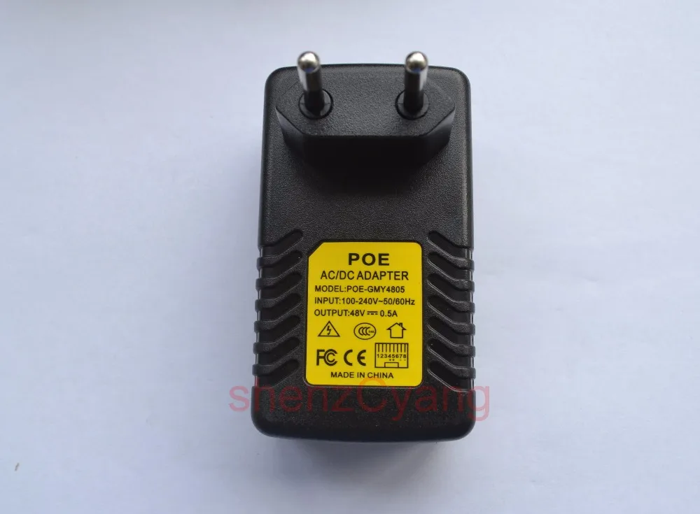 Высокое качество 100 шт. DC 48 В а настенный разъем POE инжектор Ethernet адаптер Блок