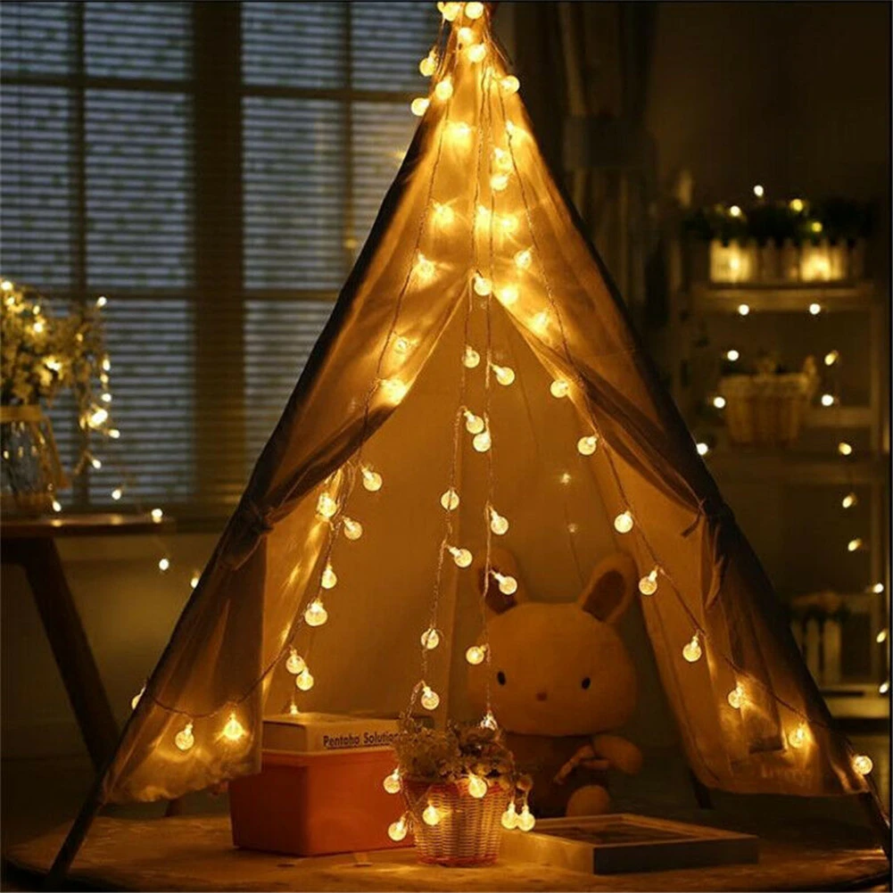New Beautiful LED String Lights Warm White Ball Fairy Battery Powered Starry Bedroom Outdoor Decor | Лампы и освещение