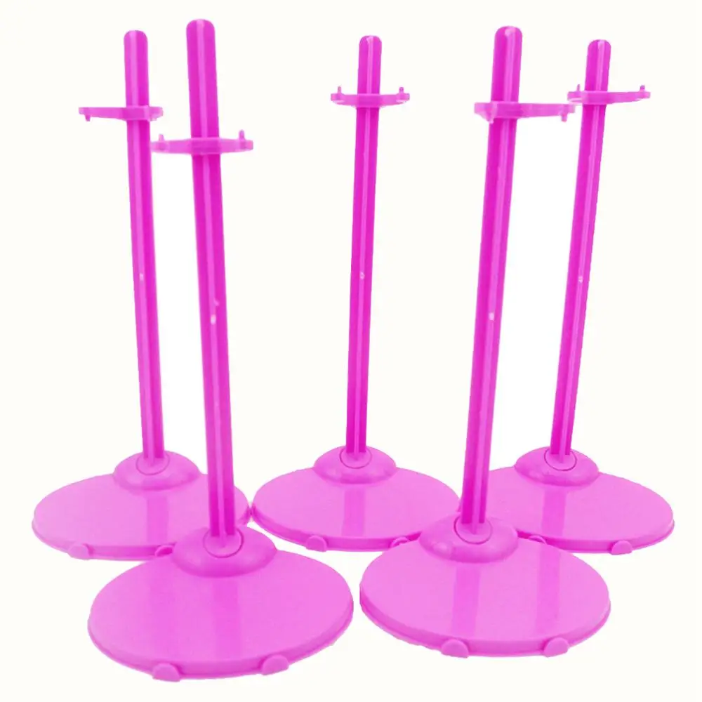 5x pink holder 5 шт. розовый/фиолетовый держатель для демонстрации модели, манекен, подставки для поддержки талии, аксессуары для кукольного домика DIY для куклы Барби для Blythe 12" - Цвет: 5x pink holder