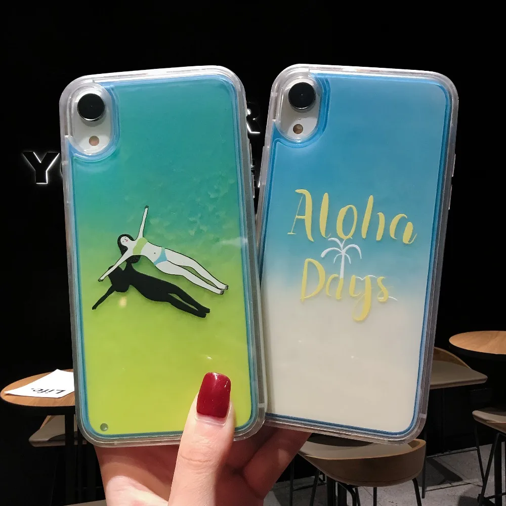 Популярный цветной светящийся чехол для iPhone X XR XS MAX 6 S 7 Plus 8 Suprem Sports украшенные